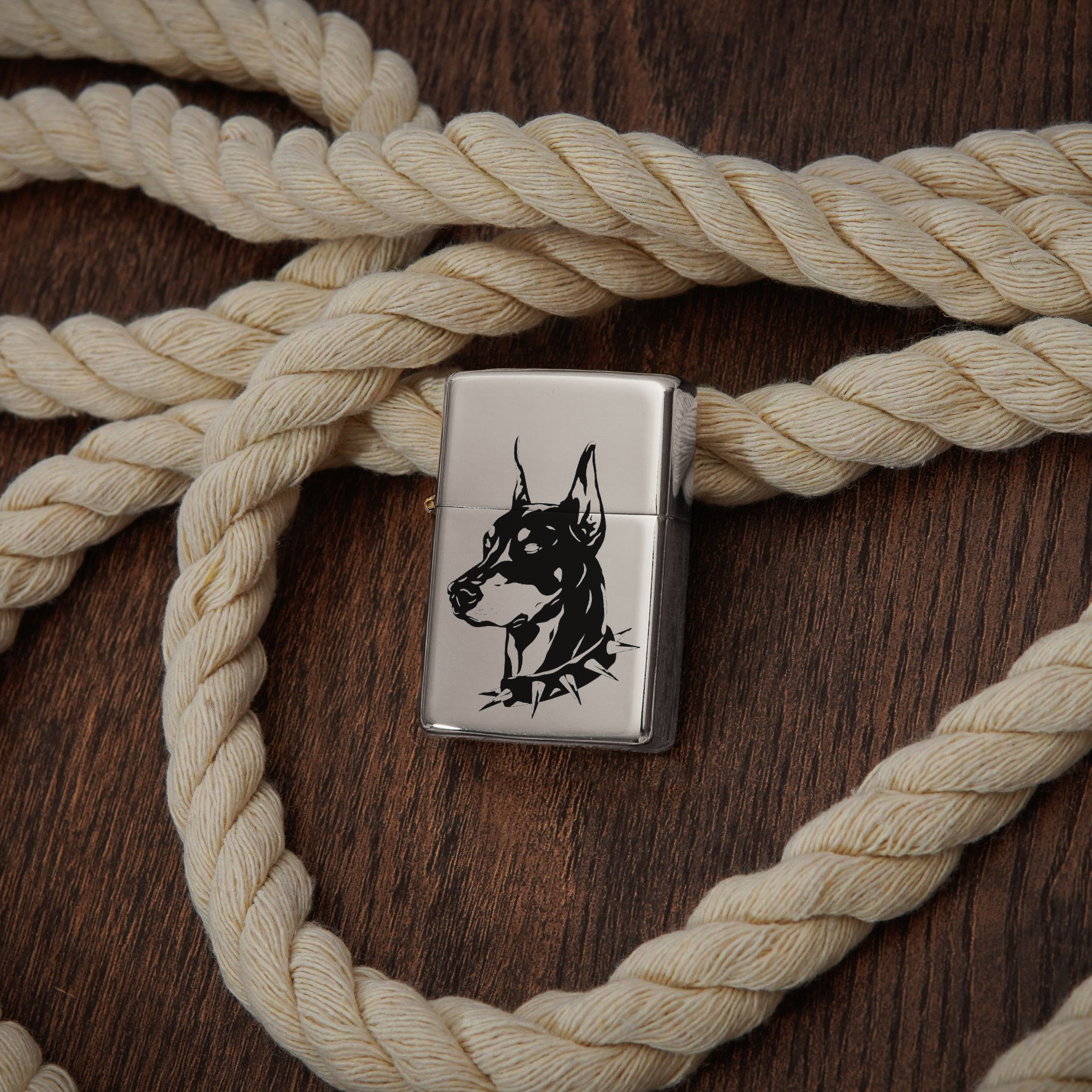 Briquet personnalisé Dobermann