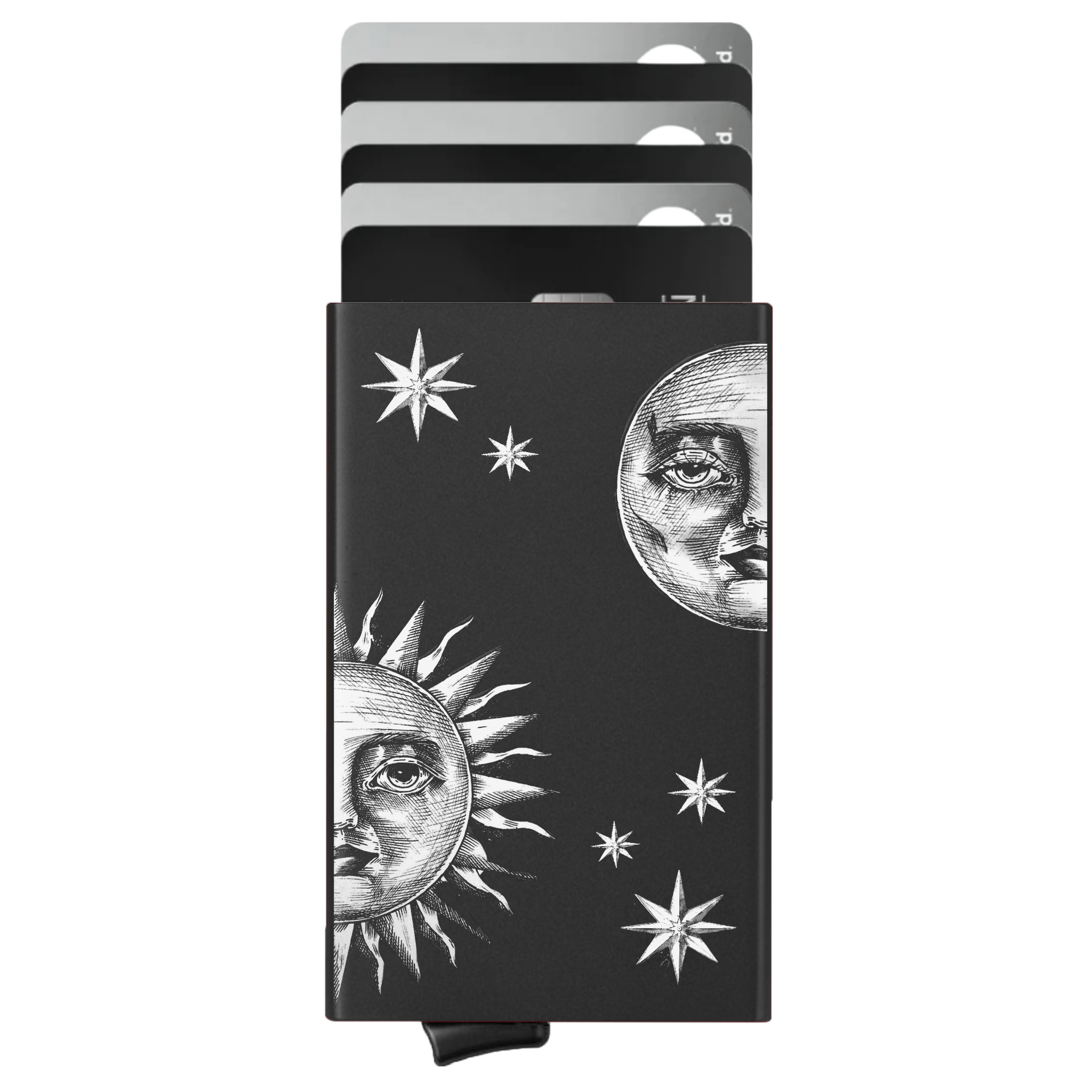 Porte-cartes personnalisé Soleil et Lune