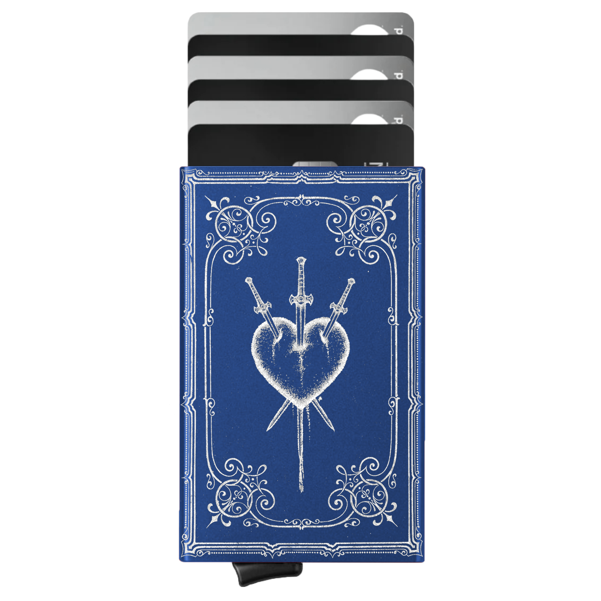 Porte-cartes personnalisé Trois d'épées