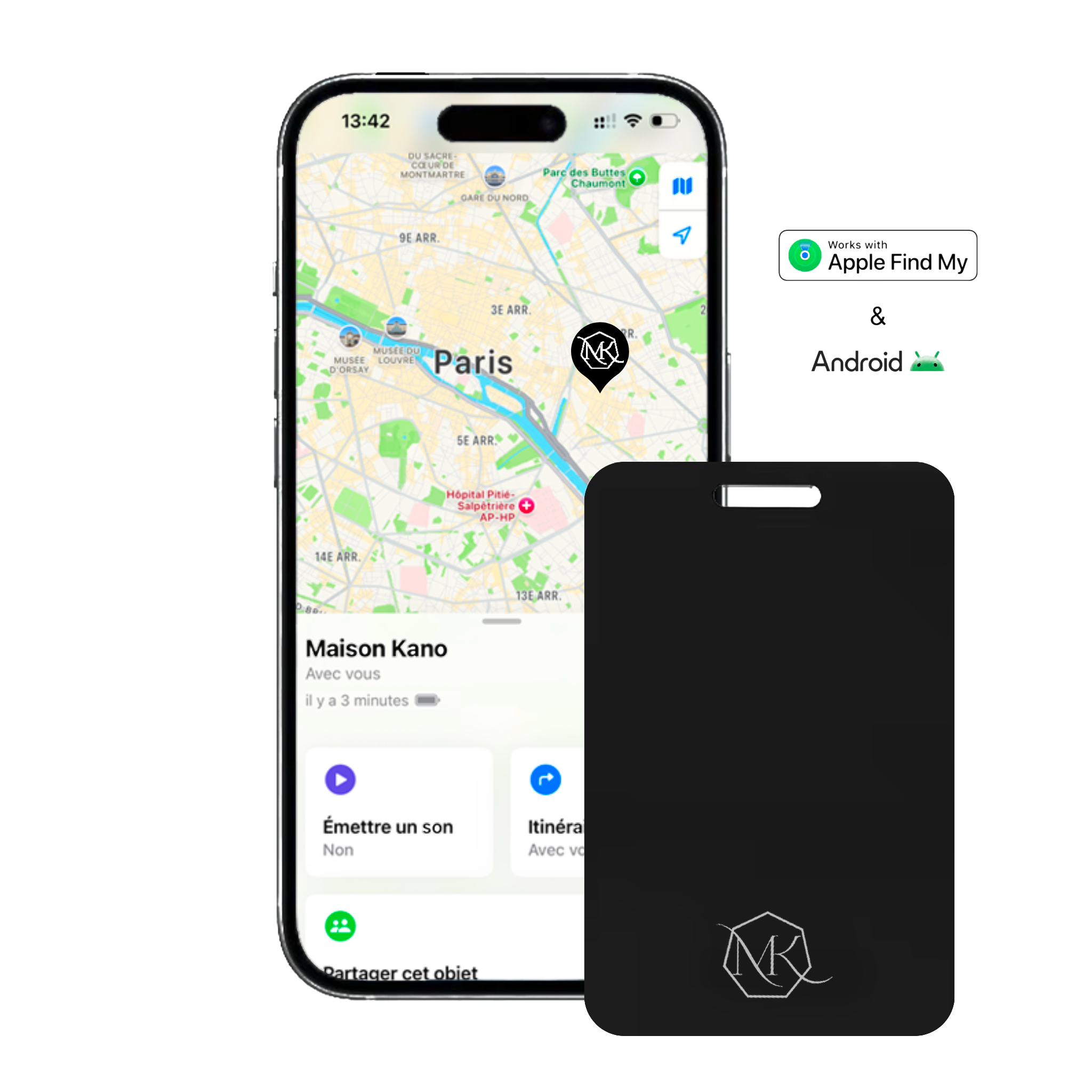 Traceur pour portefeuille, porte-cartes et porte-passeport
