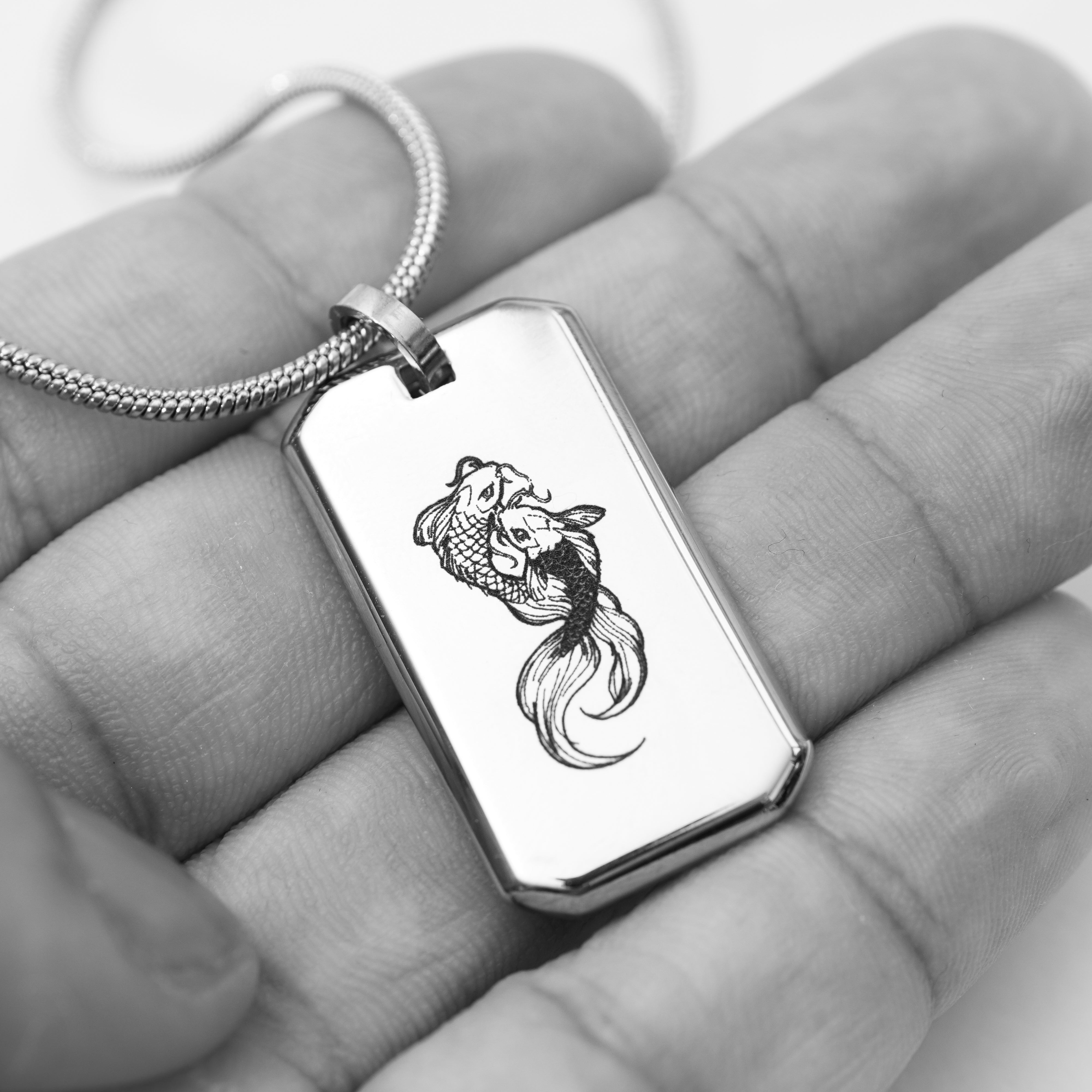 Collier avec pendentif Carpes Koï