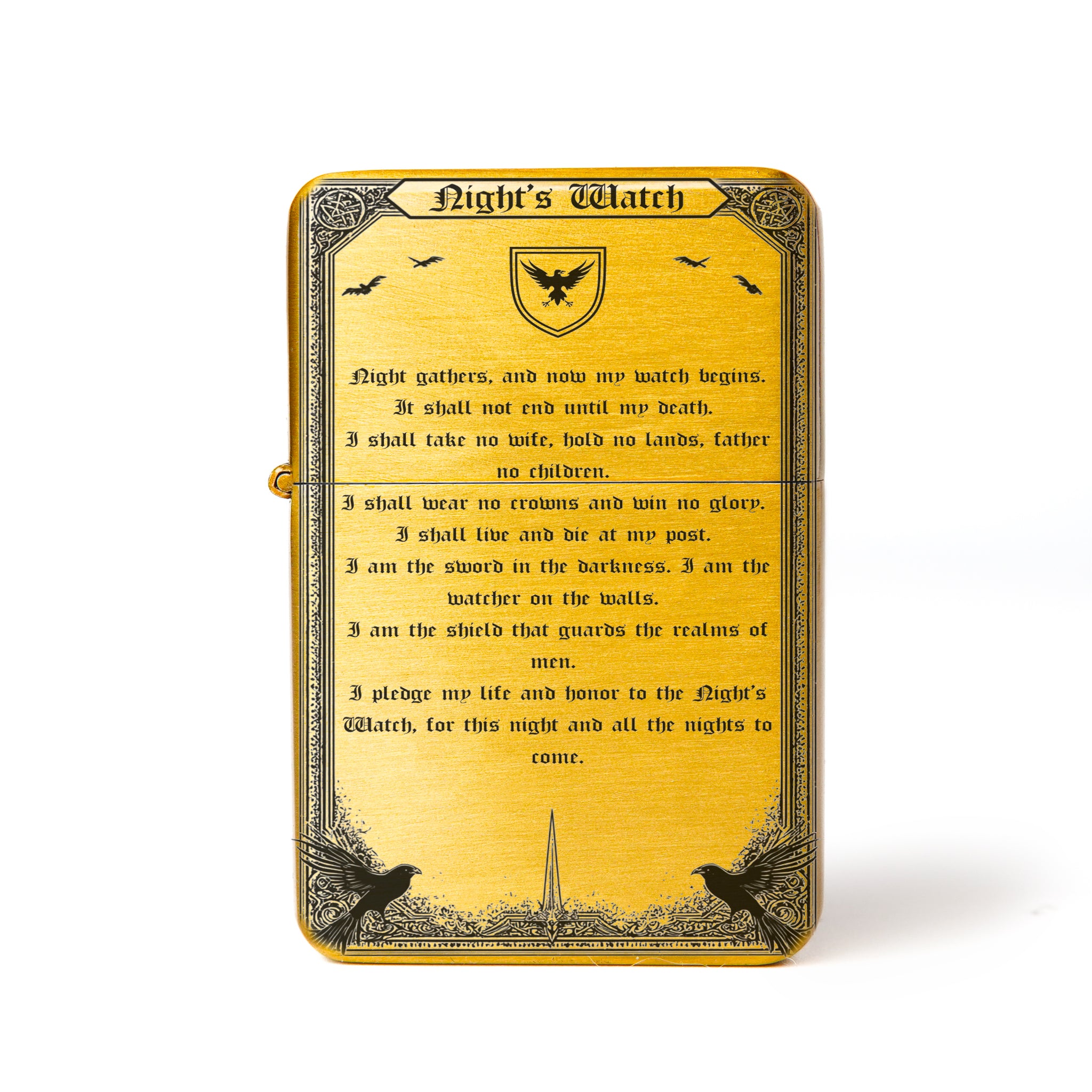 Briquet personnalisé Night's Watch - Briquet Dark Fantasy