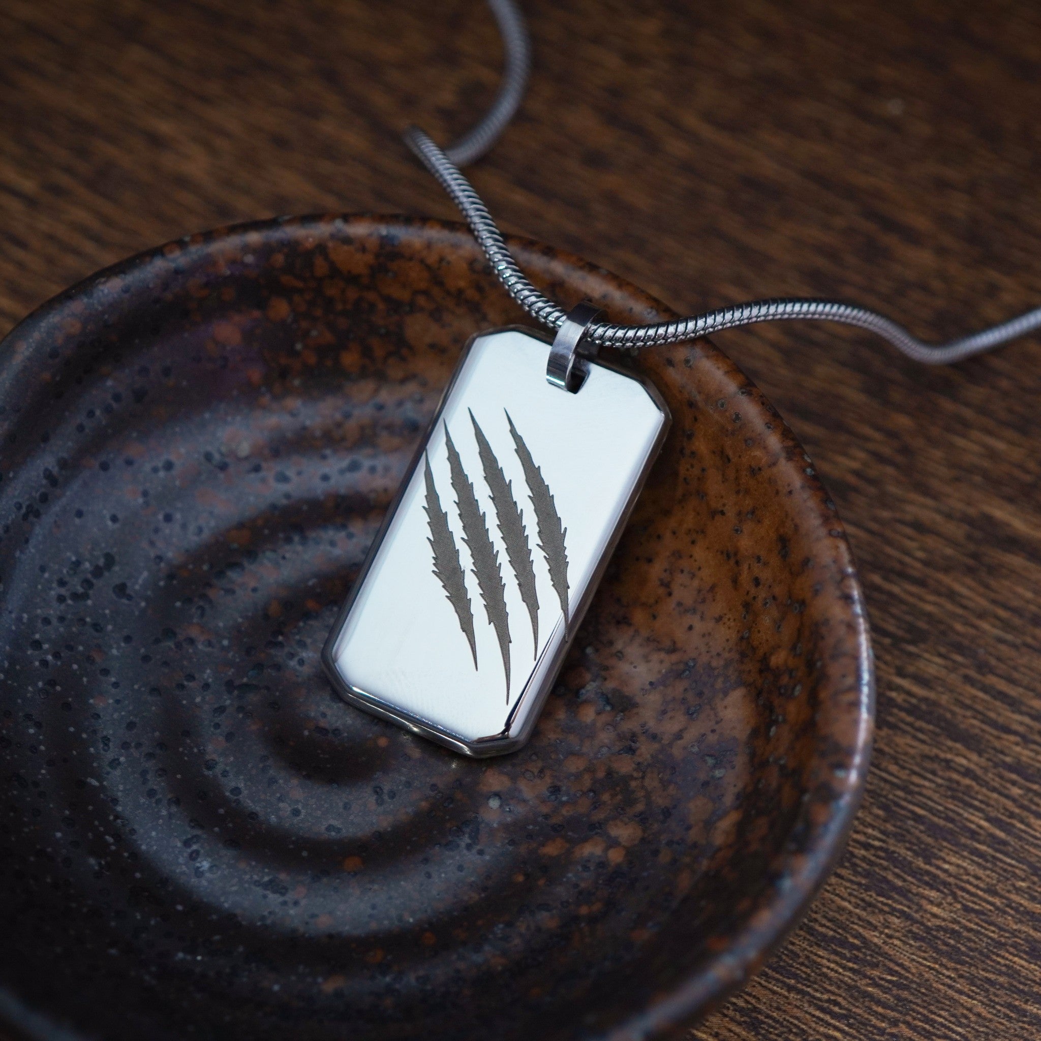 Collier avec pendentif Griffure de Tigre