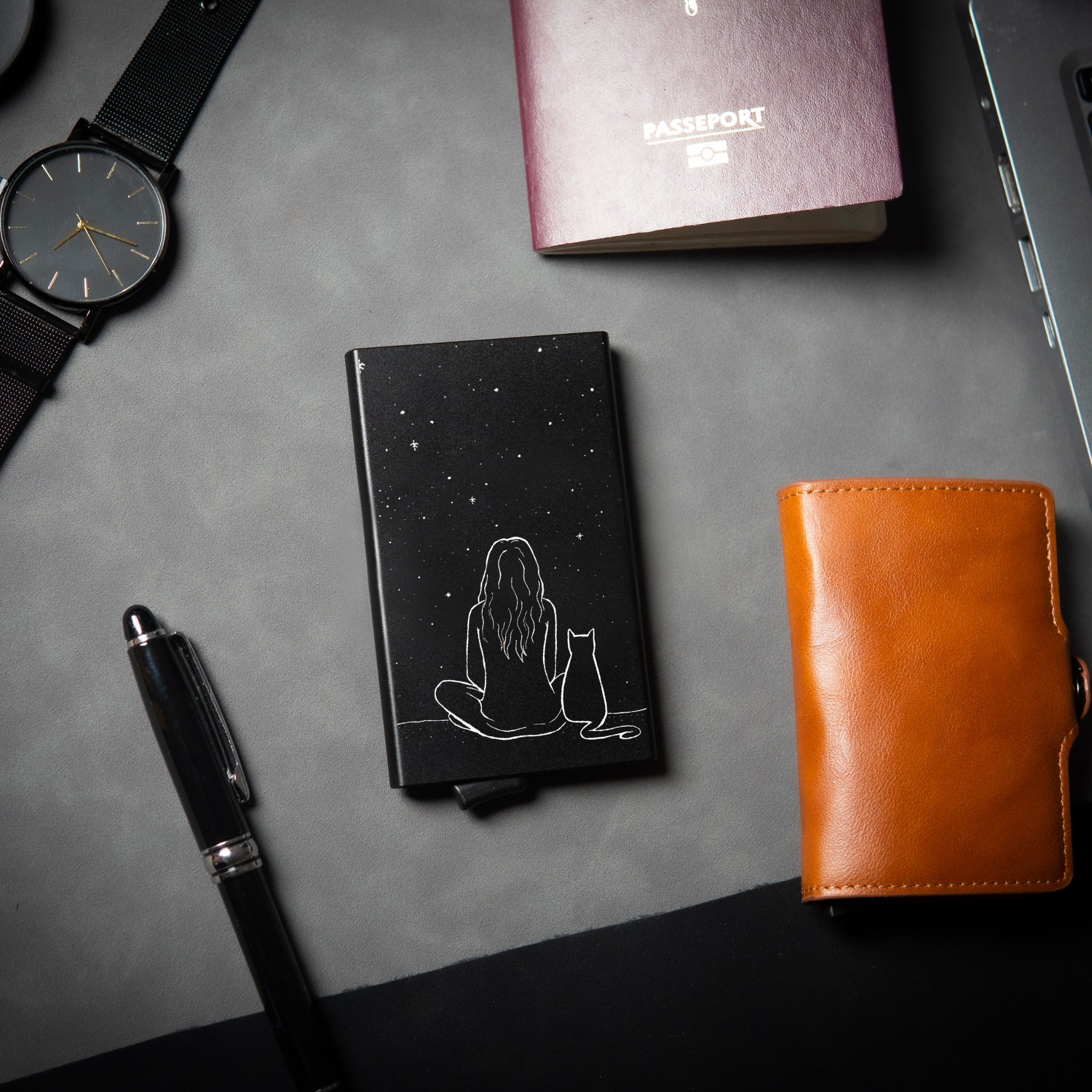 Porte-cartes Stars & Cat
