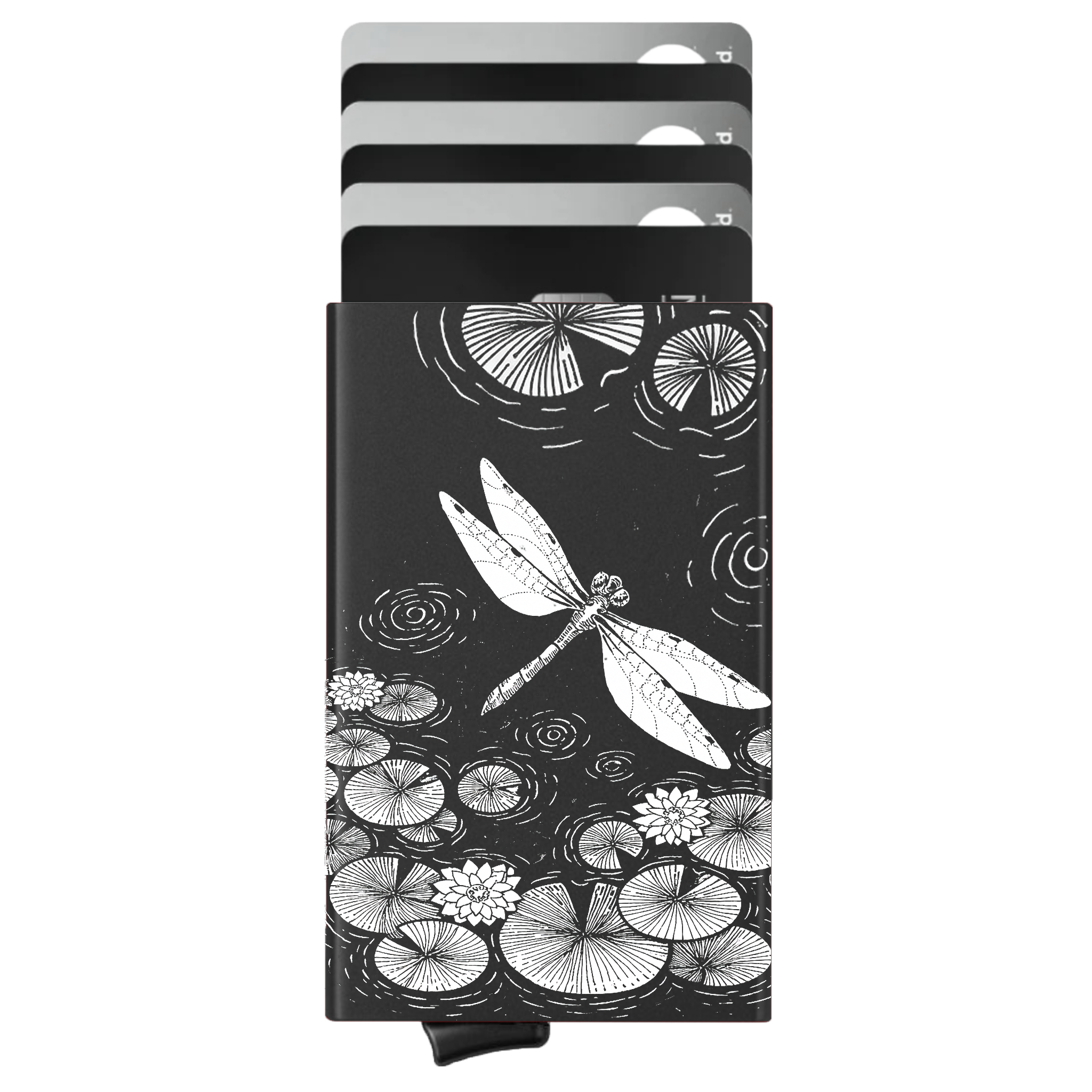 Porte-cartes personnalisé La danse de la libellule