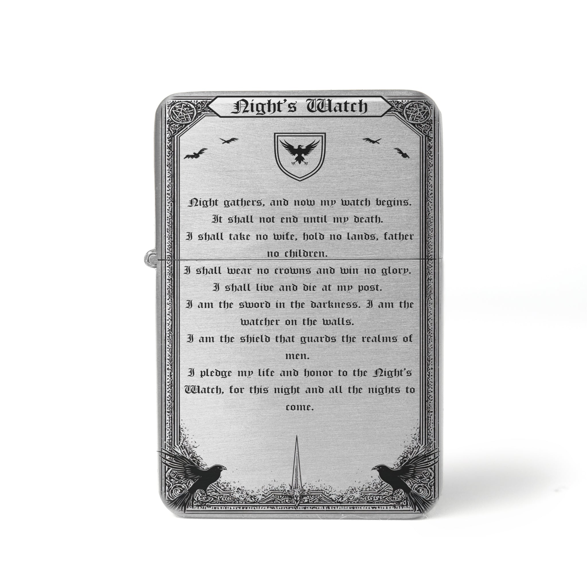 Briquet personnalisé Night's Watch - Briquet Dark Fantasy