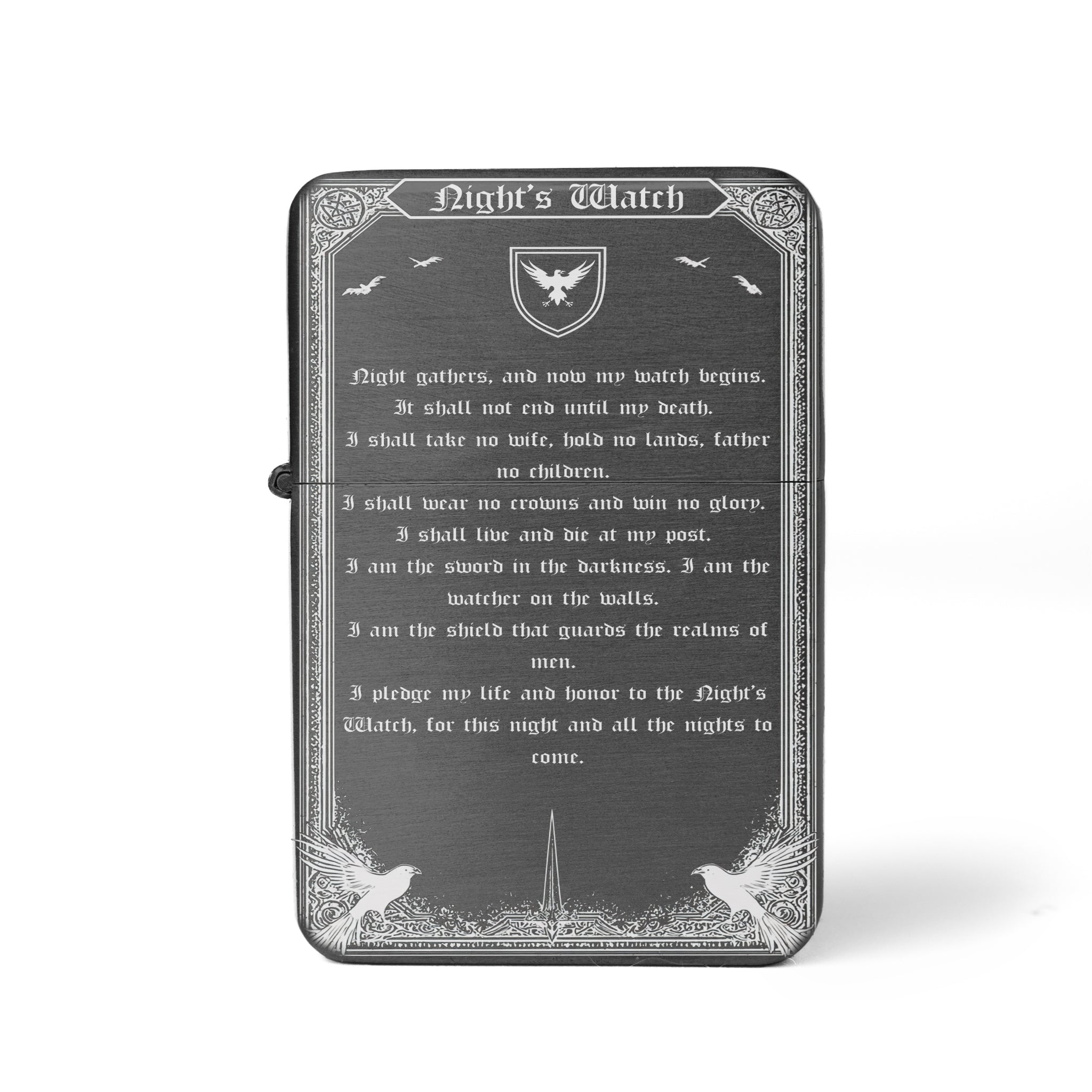 Briquet personnalisé Night's Watch - Briquet Dark Fantasy
